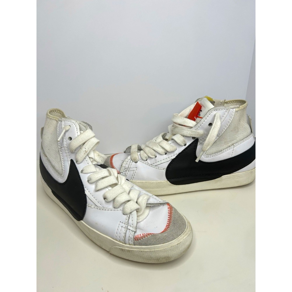 Nike Blazer Mid 77 Jumbo White Black Oversized Swoosh Sneakers Mens US 11